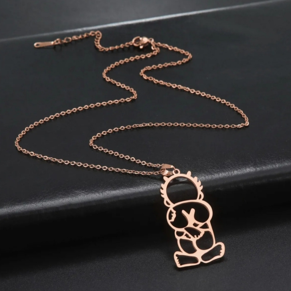 Rose Gold Handala Necklace